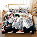 Miniatyrbild 1 av 2: 3D Digitaltryck Cartoon My Hero Academia Quilt Cover Pillowcase Sängkläder Tredelad Set YXX19 180*200cm -ZHENV（180*200cm）