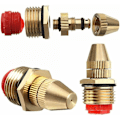 Miniatyrbillede 3 af 5: 2 stk. 1/2 (DN15) Messingspraydyse Justerbar Havevandslange Fittings