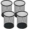 Miniatyrbild 1 av 5: Pennställ Mesh Pennahållare Metall Pennahållare För Skrivbord Kontor Pennorganisatör Svart, 2-pack