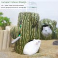 Miniatyrbild 3 av 5: 2-i-1 Justerbar Hamster Vattenflaska, 80 ml Gerbil Vattenflaska med Stativ, Droppfri Tuggsäker Keramisk Vattenflaskehållare (Mörkgrön)