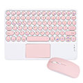 Miniatyrbild 1 av 5: Retro Rund Tablet Bluetooth Tangentbord Mus Set-rosa
