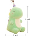 Miniatyrbild 5 av 5: Plushdjur, Söta Dinosaurie Leksaker, Mjuka Dino Plushies för Barn, Plyschdocka Presenter för Pojkar Flickor (Grön, 9 Tum)