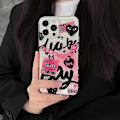 Miniatyrbild 2 av 5: iPhone 14 Pro Skal Söt Collage Hjärta Kawaii Rolig Flickig Y2K Tryck Estetisk Design för Kvinnor Flickor Pojkar Mjuk TPU Skal