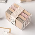 Miniatyrbild 3 av 5: 100 ark Mini Dekorativt Memopapper Tjockare Lätt att skriva Litet Anteckningspapper med Plastlåda för Student Ta Anteckningar（Vit）