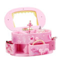 Miniatyrbild 1 av 4: Rosa speldosa Vacker balettdansare docka smyckeskrin för flickor barn present