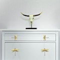Miniatyrbilde 5 av 5: 3xdragonfly Messing Møbelhåndtak Knotter Maskinvare For Garderobe Møbler