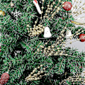 Miniatyrbild 4 av 5: 10-pack Julgransprydnader med Gyllene Bär, Konstgjorda Burgunder Glitterbär Julspett för Julgransdekorationer, DIY Kranshantverk Present