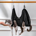 Miniatyrbild 5 av 5: Kattvård nagelklippning anti-scratch bit fixerad väska bad trimning begränsning väska husdjur skönhet hängmatta hängande husdjurstillbehör set
