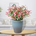 Miniatyrbild 2 av 5: Iögonfallande bred applikation lättviktsfin textur DIY konstgjord blomma dekor för bröllop (blå)