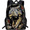 Miniatyrbillede 1 af 5: 16 tommer Dyr Skole Taske Dinosaur Rygsæk Til Drenge Jurassic Bogtaske Børn Student Daypack(d946) - Snngv