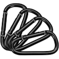 Miniatyrbillede 5 af 6: 4 stk. Heavy Duty Spring Snap Hook Lille Bjergbestigning Spænde D-ringe Klips Hæklet Klatring Karabiner Nøglering Klips Aluminium Legering Klatring (66x35mm)