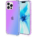 Miniatyrbild 1 av 3: Gradientfodral för iPhone 13 Pro Max, Gradientfärgad Telefonfodral Ultrasmalt Kristallklart Skyddande TPU-stötfångare Bakre Skydd - Blå Lila