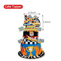 Pikkukuva 2 / 5: Hot Wheels syntymäpäiväjuhlan koristeet Banner Balloon Cake Topper Set