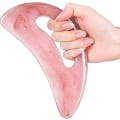 Pikkukuva 1 / 5: Gua Sha -hierontaväline kahvalla (hartsi) Suurempi Guasha -kaavintatyökalu selän, niskan, kasvojen ja jalkojen hierontaan, imusolmukkeiden tyhjentämiseen, selluliitin poistamiseen - Snngv