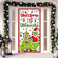 Miniatyrbild 1 av 5: Juldörröverdrag Merry Grinchmas Font Veranda Skylt Vinter Nyår Jul Dekorationer Och Tillbehör För Hemfest