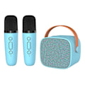 Pikkukuva 1 / 7: Mini Karaoke-laite lapsille, Kannettava Bluetooth-kaiutin langattomalla mikrofonilla, Lahja pojille ja tytöille 4-10 vuotiaille syntymäpäiville ja joulujuhliin (Sininen)