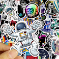 Miniatyrbillede 5 af 5: Stickers til Hydro Flask, 50 stk. søde astronaut vinyl stickers til Hydroflask vandflasker bærbar computer skateboard bil kofanger, vandtætte klistermærker f