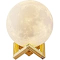 Miniatyrbilde 1 av 4: 3D Månelampe, LED Nattlys Berøring Luna Lampe 3 Farger, 15cm/5.9inch Diameter, USB Oppladbar Månenattlys for Soverom Stue Cafe Bursdag