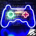Miniatyrbild 1 av 5: LED-skylt med spelkontroll - Gamer-present till tonårspojkar, spelrum inredning, sovrumsvägg speldekoration, spelrum upplysta skyltar tillbehör videospel