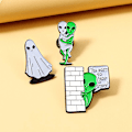 Miniatyrbillede 4 af 5: GHYT 3-pak Grøn Alien Emallje Reversstift