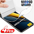 Miniatyrbild 1 av 6: 4 st Hydrogelfilm för Xiaomi Poco X6 F5 Pro F4 GT F3 C65 Skärmskydd för Poco X3 X4 X5 M4 M3 M6 Pro GT 5G M5S Skyddsfilm For POCO M3 4 Pieces