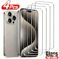 Miniatyrbild 1 av 6: NNBILI 4 st Härdat Glas För IPhone 16 15 14 13 12 11 Pro Max Skärmskydd För IPhone 12 13 Mini 16E Högupplöst Glas For iPhone 16Pro Max