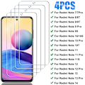 Miniatyrbild 1 av 6: 4 st Härdat Glas för Xiaomi Redmi Note 11 11s 10 9 8 7 Pro 10s 9s 8t 9t Skärmskydd För Redmi Note 12 13 Pro 14 5G 12s For Note 7 4PCS Glass