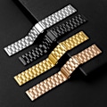 Miniatyrbild 4 av 6: 22mm 20mm Metallarmband för Samsung Galaxy Watch 7 6 5 4 40mm 44mm 46mm 5Pro 45mm Rostfritt Stål Armband för Amazfit Bip Huawei GT4 black rose gold 20MM