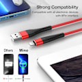 Miniatyrbild 5 av 6: Snabb USB-kabel för iPhone 14 13 12 11 Pro XS Max 5 6 7 8 Plus SE Apple iPad mini 2m 3m Sladd Mobiltelefon Data Laddare Kabel black 3m
