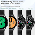 Miniatyrbild 6 av 6: Metallarmband för Samsung Galaxy Watch 7/6/5/4 40mm 44mm Rostfritt Stål Armband Galaxy Watch 6/4 Classic 47mm 43mm 46 42mm/5pro 45mm Black Gold Watch 5 Pro 45mm