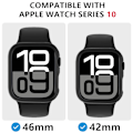 Miniatyrbild 2 av 6: Apple Watch 10 Series 42/46mm PC Matt Kantsskydd Stötfångare Lämplig för iWatch Series 10 42/46mm Ihåligt Skal Green For Series 10 46mm