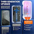 Miniatyrbild 3 av 6: 3-1 st Oleofobisk Beläggning Dammtät Lätt Att Installera HD Skärmskydd För iPhone 16 Pro 15 14Plus 11 13 12 Pro Max XS XR Glas 2Pcs HD(DF)-1Pc Case iPhone16Plus