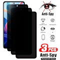 Miniatyrbild 1 av 6: 3-pack Sekretess Skärmskydd För Xiaomi Redmi A1 12C 10C 10A 9T 9C 9A 8 Anti-Spion Härdat Glas För Redmi K40 K50 K60 Pro Glas For Redmi K50 Anti Peeping