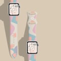 Miniatyrbild 3 av 6: Svart Unity-armband för Apple Watch-armband 44mm 45mm Ultra 2 49mm 41mm 40mm Tryckt silikon leopardarmband iWatch 9 8 7 6 5 4 SE 1 leopard print 49mm 45mm 44mm 42mm