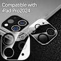 Miniatyrbild 2 av 6: 1/4 st 3D Böjd Bakre Kameralins Härdat Glas För iPad Pro 2024 11 tum 13 tum Linsskydd Skyddsfilm Tillbehör 3PCS