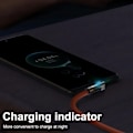 Miniatyrbild 4 av 6: 180° Roterbar Flätad Micro USB-datakabel i Zinklegering för Mobiltelefoner 120W 5A Snabbladdningskabel för Android iPhone Samsung Orange 1m