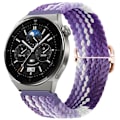 Miniatyrbild 1 av 6: 22mm 20mm Nylon Loop Armband för Huawei Watch 3/4/GT GT2 GT3 Pro 46mm 42mm Elastiskt Flätat Armband för Samsung Galaxy Watch Armband Grape purple Huawei GT3 Pro 46mm