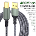 Miniatyrbild 1 av 6: USB A Printerkabel 4,8 m Upp till 480 Mbps dataöverföringshastighet för USB A-enheter USB A till USB 2.0 Typ B Dell Epson Lexmark 1PC Green 2m