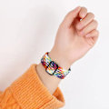 Miniatyrbild 2 av 6: 22mm 20mm Nylon Loop Armband för Huawei Watch 3/4/GT GT2 GT3 Pro 46mm 42mm Elastiskt Flätat Armband för Samsung Galaxy Watch Armband Official rainbow Strap width 22mm