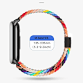 Miniatyrbild 6 av 6: Nylonflätat armband för Xiaomi Band 9/8 Magnetiskt spänne Andningsbart Utbytbart Armband Mi Band 8/9 Justerbar Correa Black rainbow For Mi Band 9