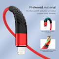 Miniatyrbild 3 av 6: Snabb USB-kabel för iPhone 14 13 12 11 Pro XS Max 5 6 7 8 Plus SE Apple iPad mini 2m 3m Sladd Mobiltelefon Data Laddare Kabel Red 0.25m