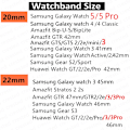 Miniatyrbild 6 av 6: 20mm 22mm Läderarmband För Samsung Galaxy watch 5 pro/Active 2/3/S3/Huawei GT-2-Pro Armband correa Galaxy Watch 7/6/5/4 armband indigo Galaxy 5-5 pro