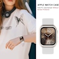 Miniatyrbild 6 av 6: Skal för Apple Watch 45mm 41mm 40mm 44mm 42mm 46mm Skyddande Hölje Matt Hård PC Stötfångarram Utan Glas iWatch 10 SE 9 8 7 6 5 4 transparent Series 7 8 9 41MM