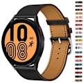 Miniatyrbild 2 av 6: 20mm 22mm Läderarmband För Samsung Galaxy watch 5 pro/Active 2/3/S3/Huawei GT-2-Pro Armband correa Galaxy Watch 7/6/5/4 armband Blue Lin Craie Galaxy 5-5 pro