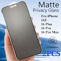Miniatyrbild 1 av 6: 2 st Matt Härdat Glas för IPhone 16 Pro Max 13 Pro Max 12 Skärmskydd för IPhone 16E 15 Plus 14Pro Fingeravtrycksfritt Glas iPhone 6 7 8Plus matter glass