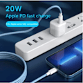 Miniatyrbild 2 av 6: PD 20W USB C-kabel för iPhone 14 13 12 11 Pro Max Xs 8 Plus iPad Sladd 3A Snabbladdningskabel Typ C Datakabel för iPhone WHITE 1m