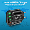 Miniatyrbild 5 av 6: Vumpach 4 Portar USB Snabbladdare Quick Charge 3.0 48W Vägg Mobiltelefon Snabbladdning För iPhone Samsung Xiaomi Adapter Reseladdare 4USB EU Charger