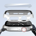 Miniatyrbild 5 av 6: Härdat Glas+Skal För Apple Watch 10 42mm 46mm Matt Hård PC Bumper Skärmskydd Fodral iWatch serie 10 42/46 Tillbehör Lilac Series 10 42MM