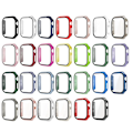 Miniatyrbild 2 av 6: Härdat Glas+Skal För Apple Watch 10 42mm 46mm Matt Hård PC Bumper Skärmskydd Fodral iWatch serie 10 42/46 Tillbehör Ice Blue Series 10 42MM
