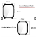 Miniatyrbild 6 av 6: Skärmskyddsfodral med full täckning för Xiaomi Redmi Watch 5 Active Lite Fodral Härdat Glas Anti-repor Film Stötfångare Skyddande Ivory White PC ForRedmiWatch5